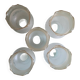 Set of 5 antique frosted glass lampshades with gold trim in Art Deco style
