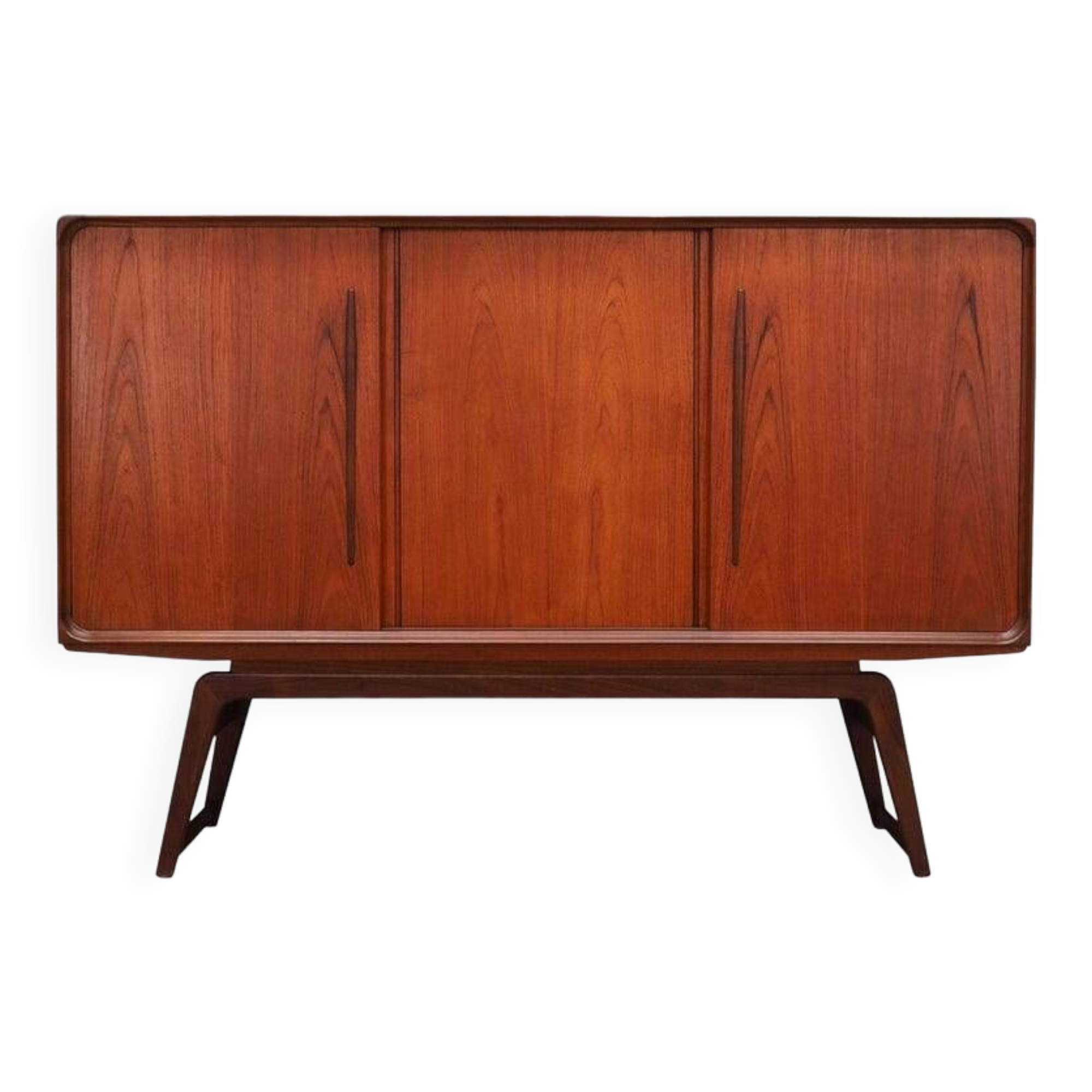 Buffet haut en teck, design danois, années 1960
