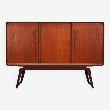 Buffet haut en teck, design danois, années 1960