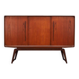 Buffet haut en teck, design danois, années 1960