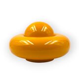 Sergio Asti, Yellow ceramic sculpture / box, Gabbianelli Italy ca. 1971