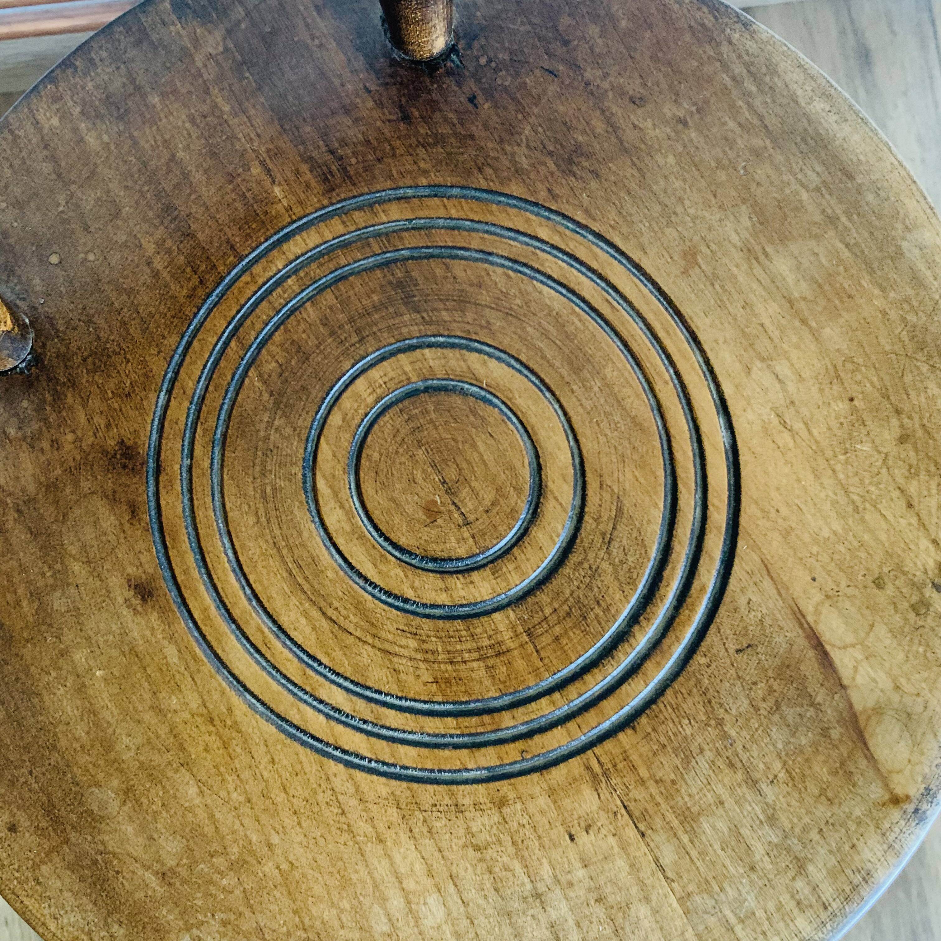 Tripod stool with backrest