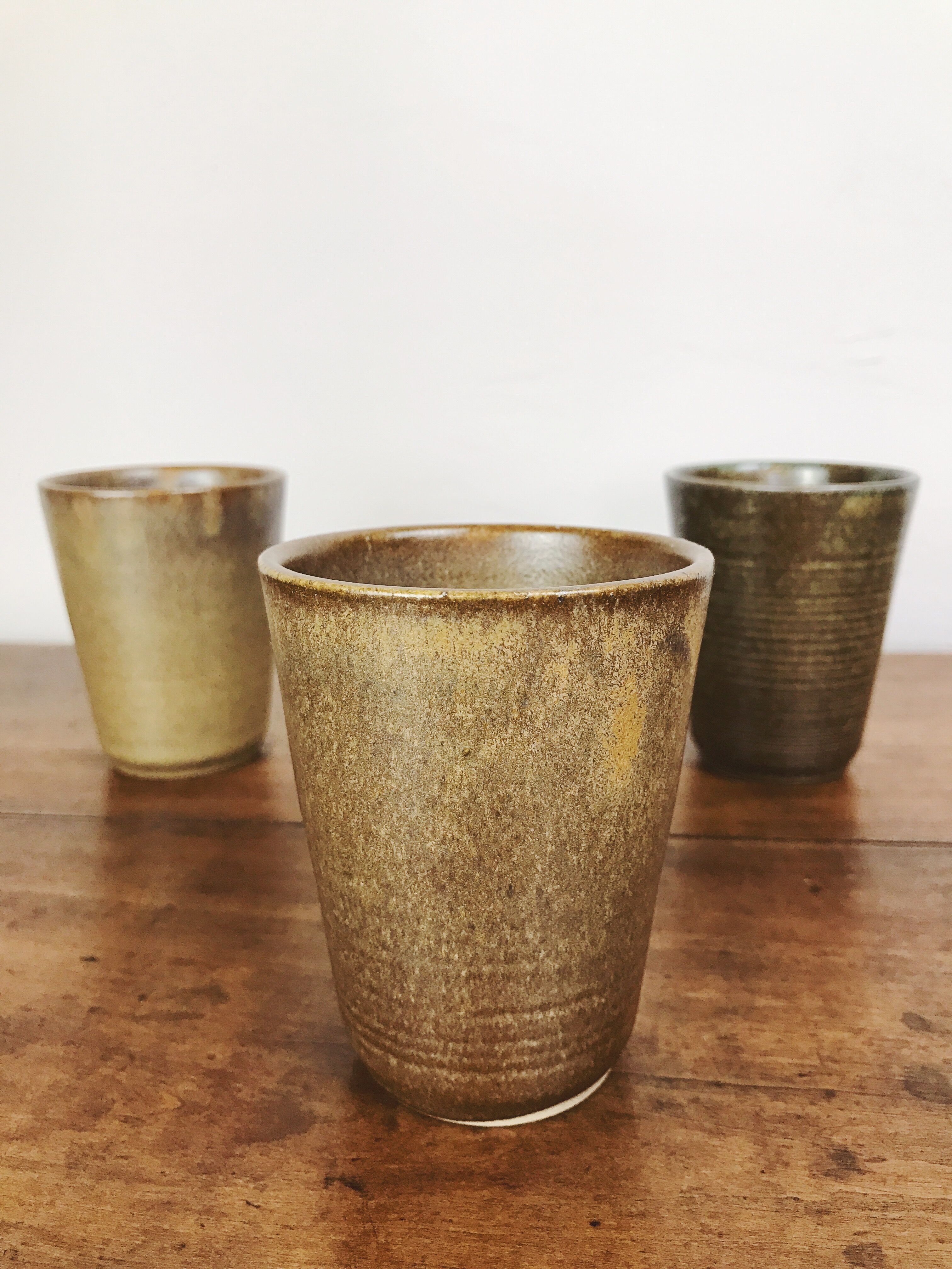 4 stoneware glasses - Manufacture Digoin