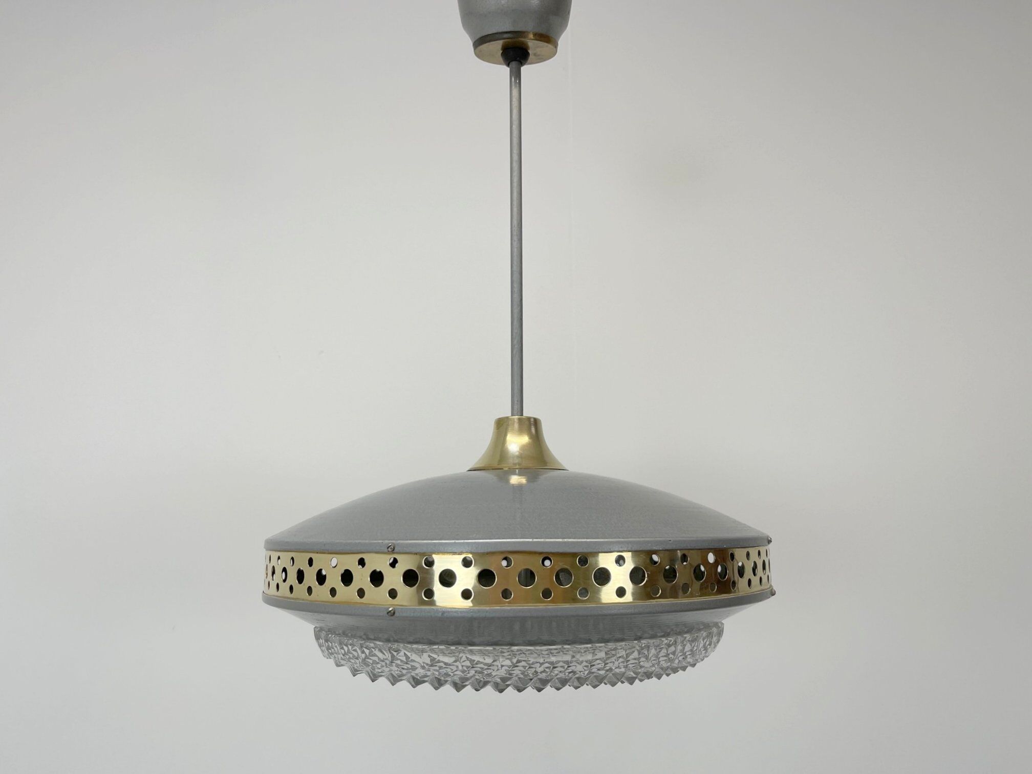 Space Age Metal Pendant by LUDIB Bratislava, Czechoslovakia, 1960's
