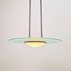 Vintage Italian Glass Disc UFO Pendant Lamp, 1980s