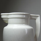 Large Art Deco toilet bowl, antique cracked faience.