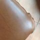 Foot rest ottoman vintage faux leather Brown years 70