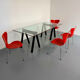 Table / Glass desk "Gaetano" design Gae Aulenti Zanotta 1970s