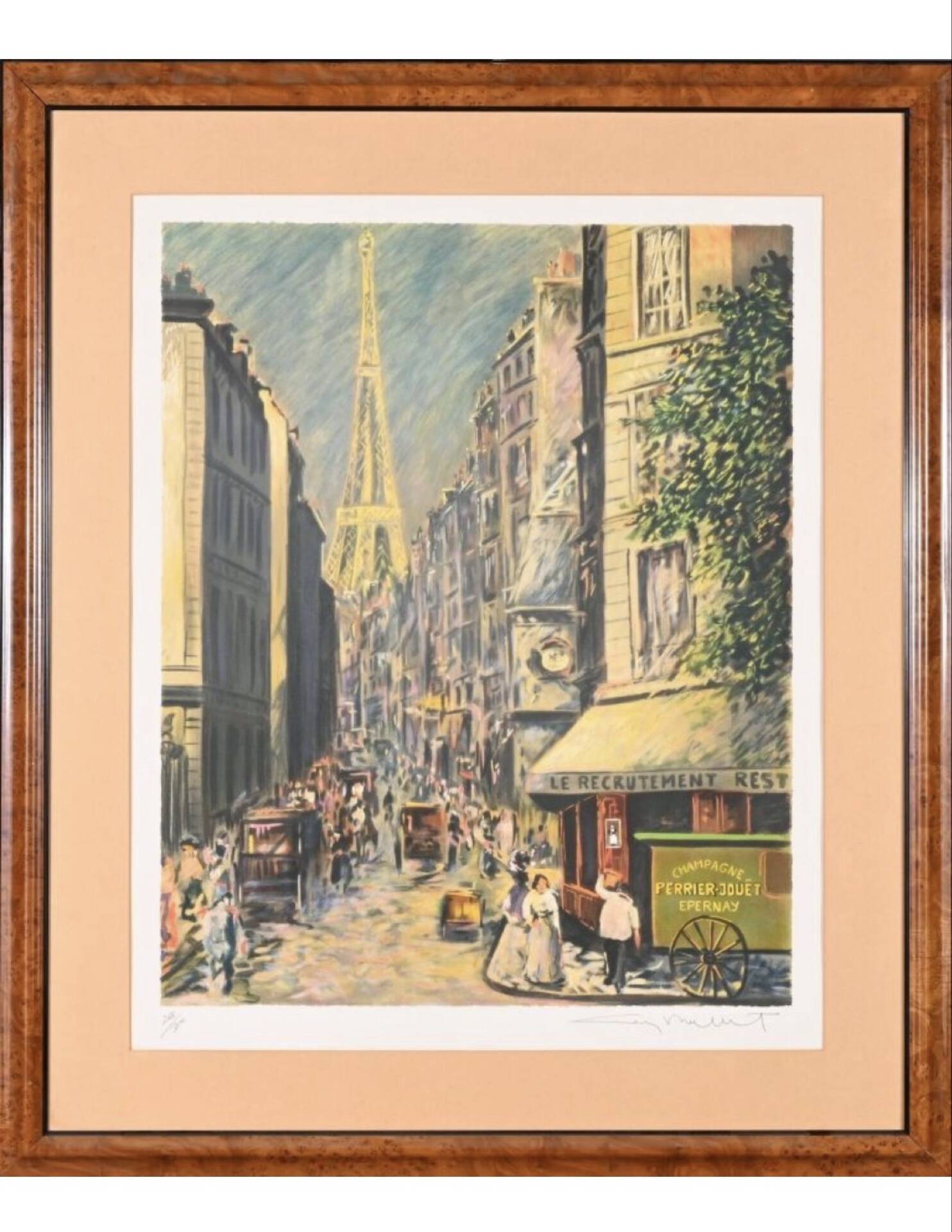 Grande Lithographie Guy Buffet - centenaire Tour Eiffel
