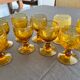 Amber bubble foot glasses