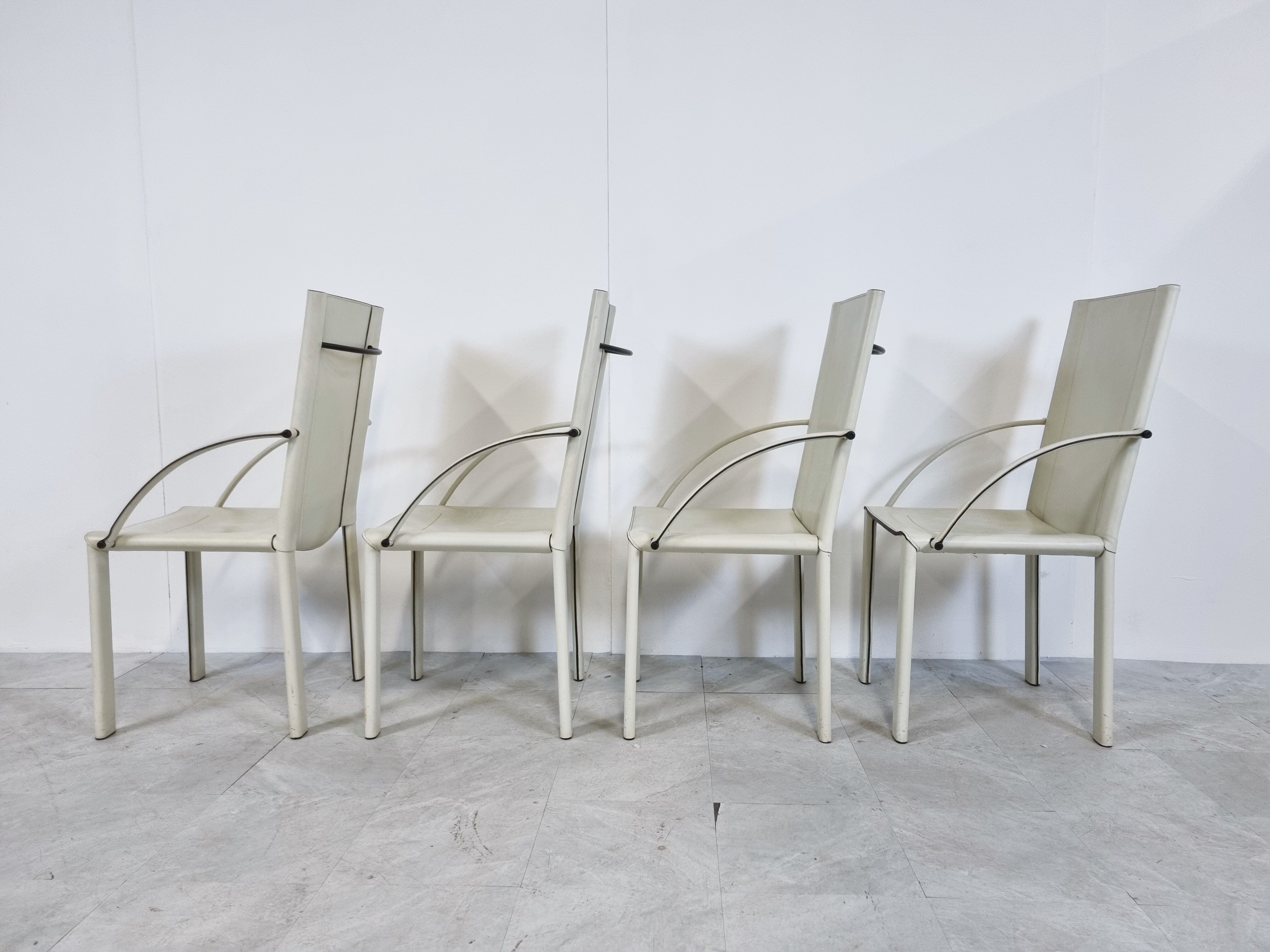 Carlo bartoli dining chairs for matteo grassi, 1980s