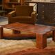 Patinated leather coffee table from the 1950s.