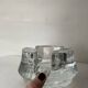 Bougeoir en cristal de verre lourd, chauffe-assiette
