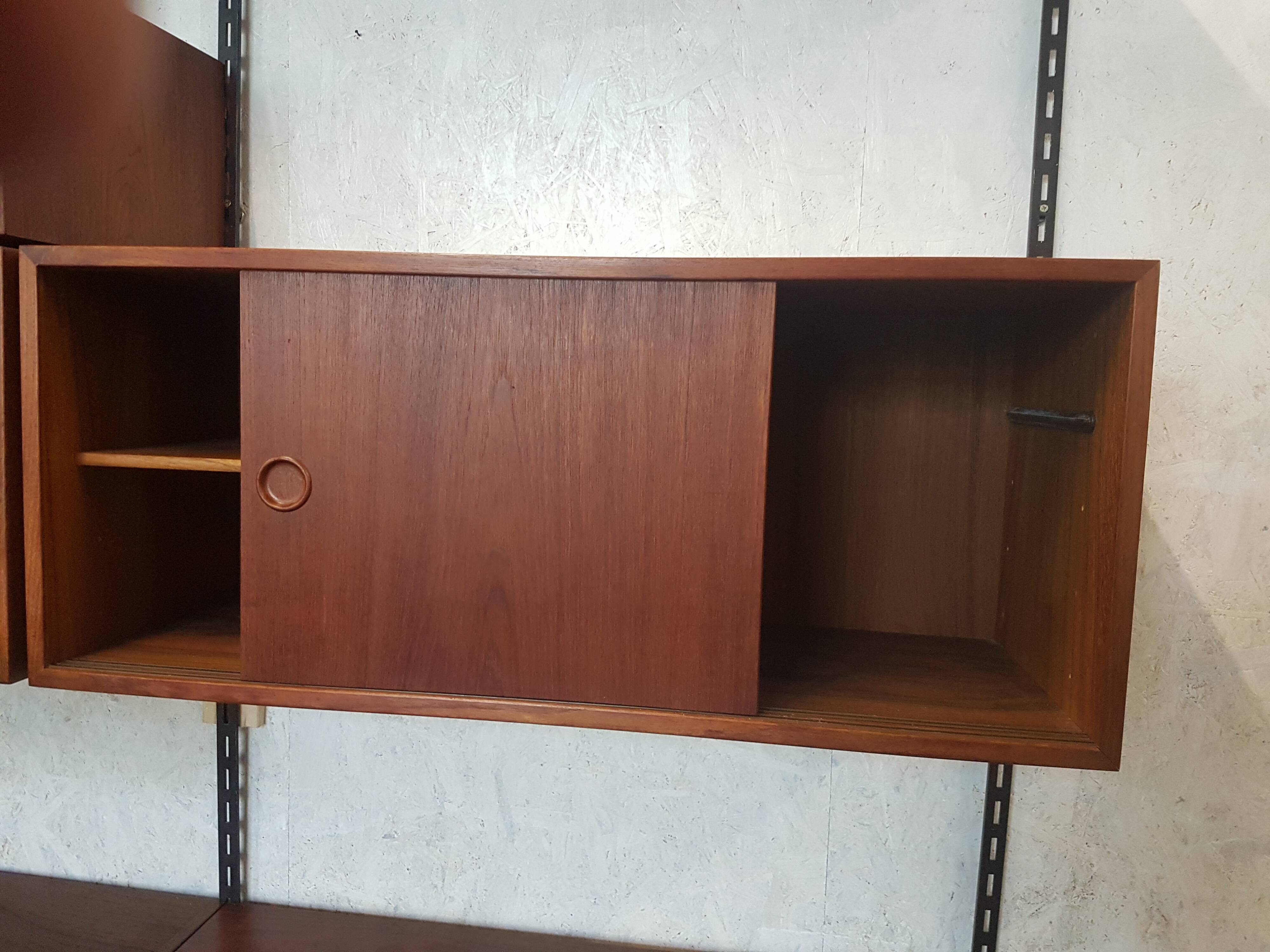 Vintage Kai Kristiansen XL teak shelving, wall unit