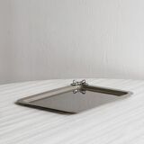 Petit plateau vintage en métal avec nœud décoratif