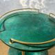 Small emerald green side table ALDO TURA, Italy 1960s