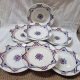 Soup plates and soup tureen Moulin des loups, hamage, US Taritz art deco