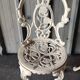 Pair of outdoor chairs in cast aluminum floral decoration