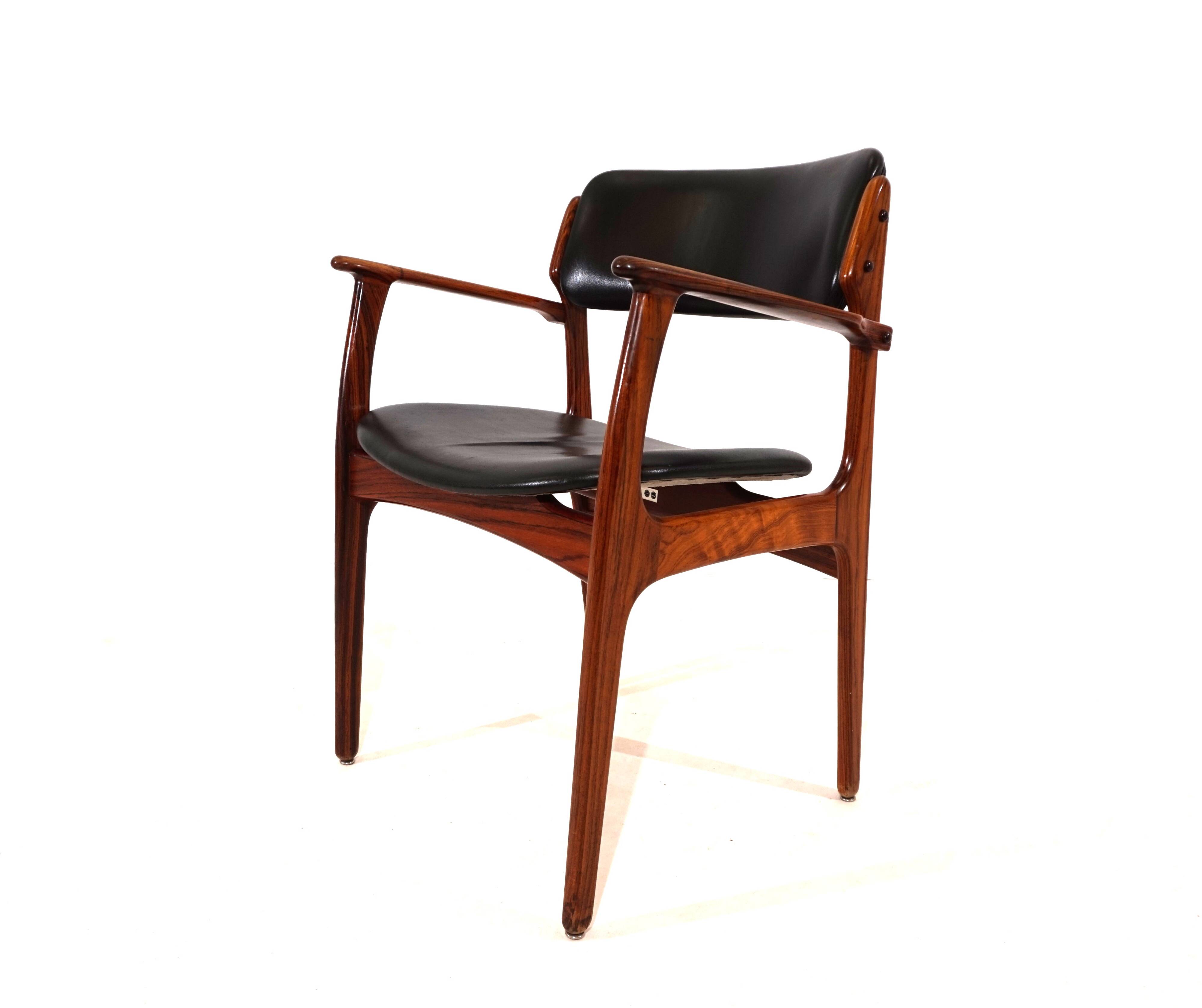 Erik Buck lot de 4 chaises de salle à manger en palissandre OD 50 pour OD Mobler