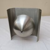 Space Age wall light in brushed aluminium from the 1970s.