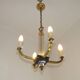 French Mid-Century / 1960s 4 Light Chandelier In The Style of Jacques Adnet