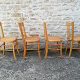 Set of 8 mismatched bistro chairs