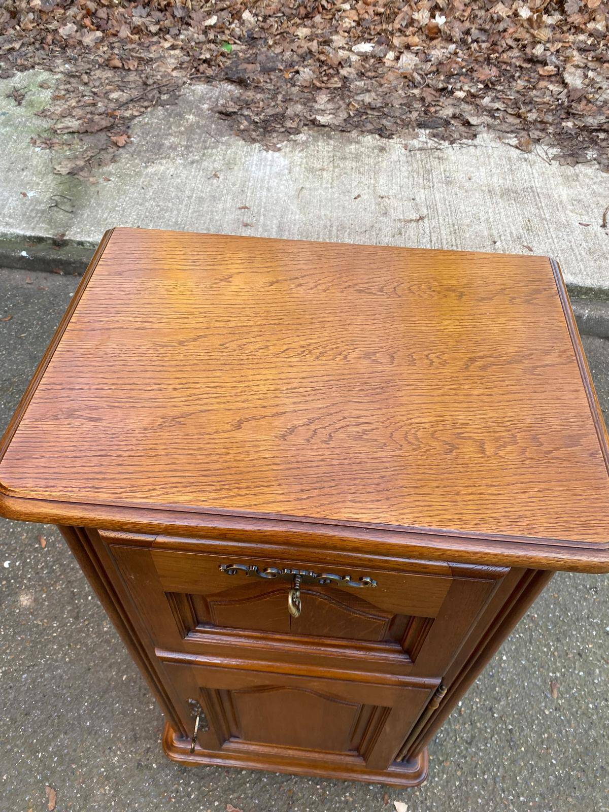Louis XIV solid oak commode confiturier from the 20th century, 53x38cm.