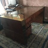 Elm burr desk Jean-Claude Mahey