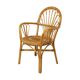 Fauteuil vintage en rotin, style bohème années 70