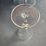 Verres à pied conique (6) - art nouveau - cristal soufflé léger uni