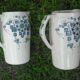Two earthenware water brocs "Carmen" Longchamps