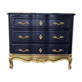 Commode en merisier de style Louis XIV, à 3 tiroirs