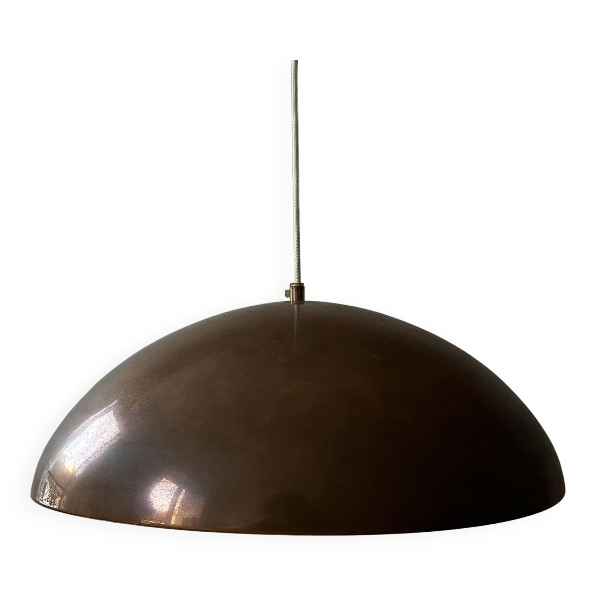 Vintage copper pendant light, Sweden 1960s