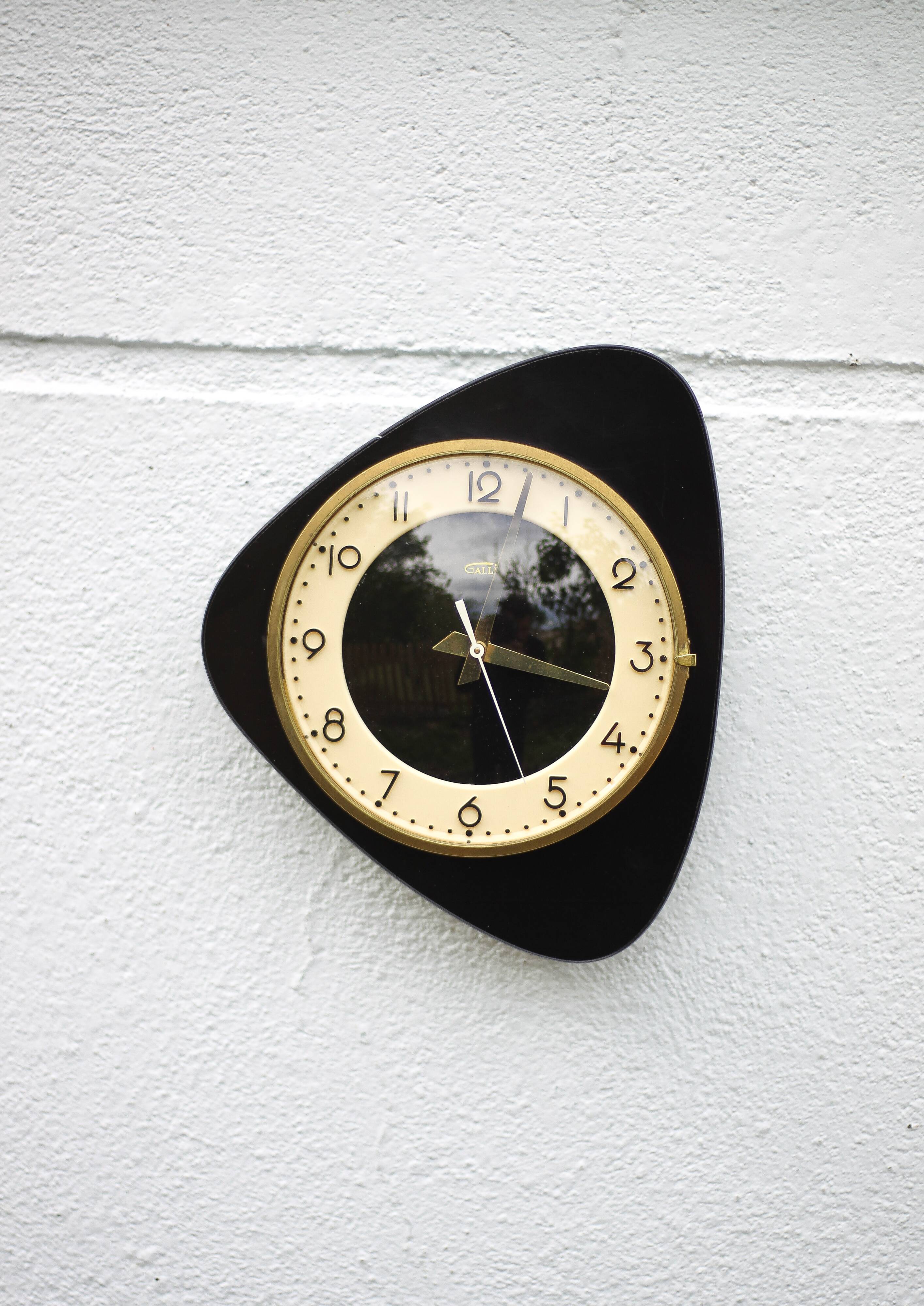 Galli vintage clock, vintage pendulum, wall clock, 60's
