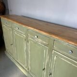 Ancien comptoir de mercerie – 4 portes, 4 tiroirs