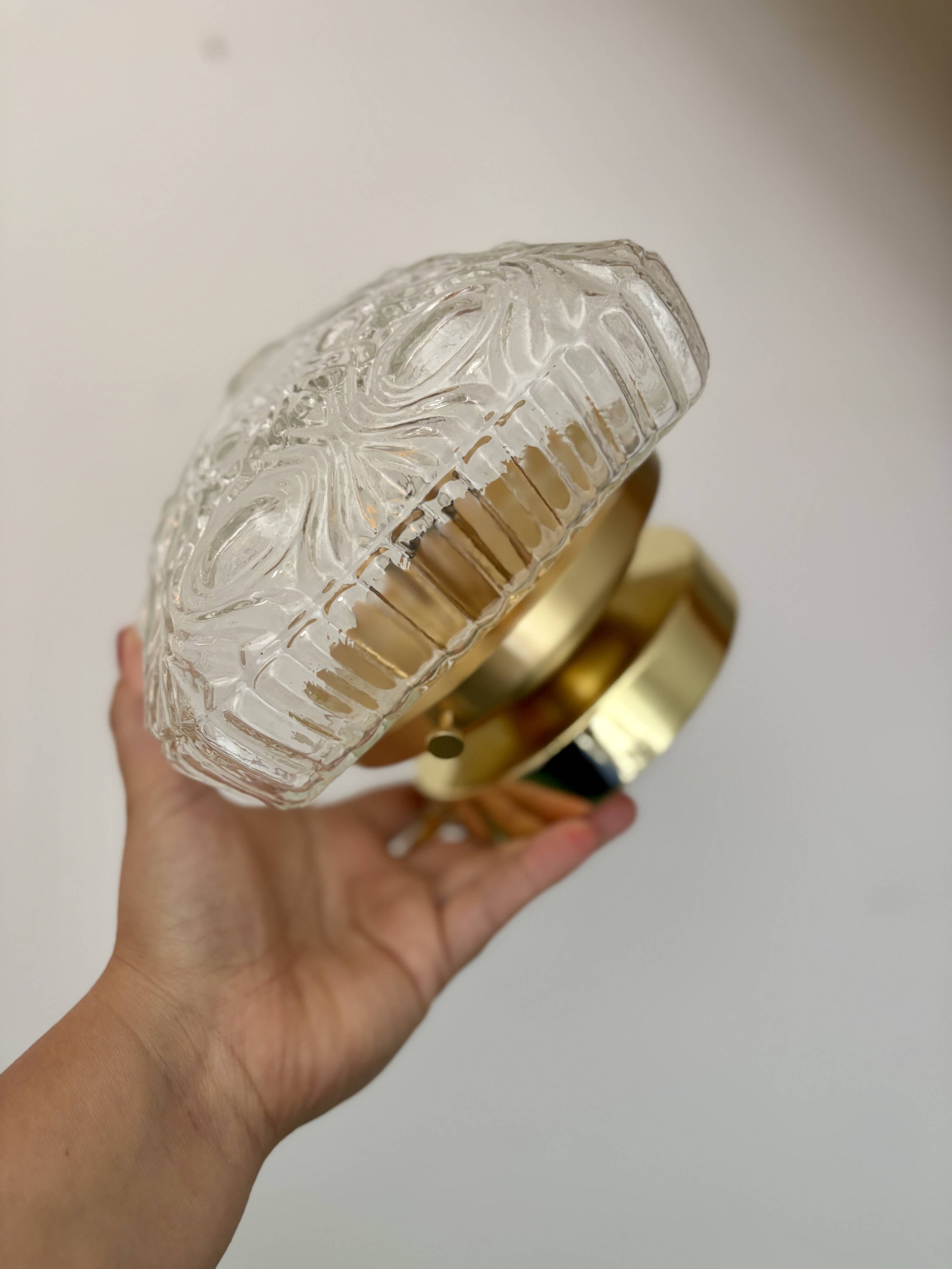 Vintage glass globe wall or ceiling light.