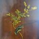Vintage Chinese cabinet gold leaf / flowers and birds / bohemian