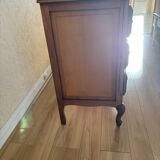 Vintage wooden chest of drawers, Louis XV style with curved drawers