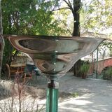 Vintage floor lamp in glass and chrome