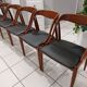 Suite of 6 teak chairs by danish designer Johanes Andersen for Uldum 1960s