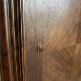 Bedside table / bedside table in veneered wood, molded and carved with foliage Louis XV style