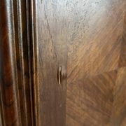 Bedside table / bedside table in veneered wood, molded and carved with foliage Louis XV style