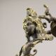 Vintage Patinated Bronze Figural Pendant Lamp