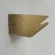 Vintage XL wall light, matte gold metal and perspex, France, 1960.