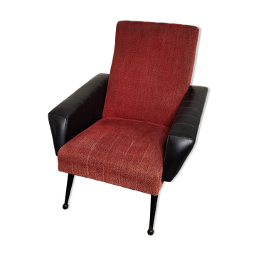 Fauteuil années 50-60 skaï