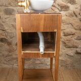 Antique wooden and red marble washstand (Art Deco style)