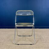 Pair of PLIA chairs by Giancarlo Piretti for Castelli Italy 1970s