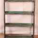Old Burmese teak wall shelf original blue patina