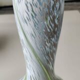 Ball vase/Blown glass. Smoked scroll patterns. Murano style. Height 30 cm