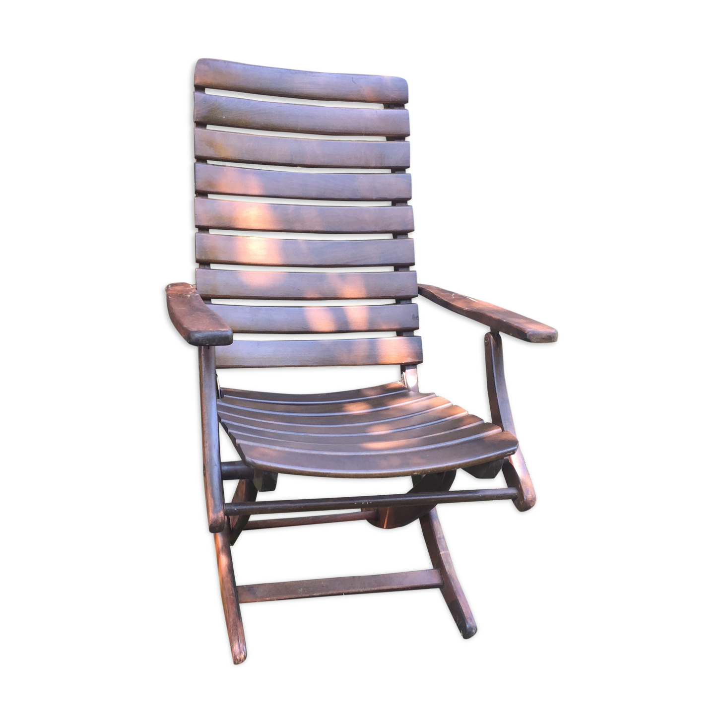 Vintage wooden herlag folding armchair